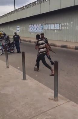 Police officers seen assaulting okada rider (Video)