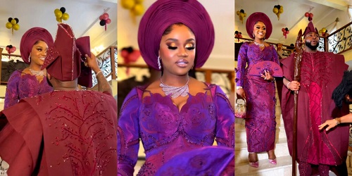 Chioma in her first wedding outfit emerges online