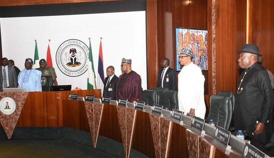 President Tinubu Holds State Council Meeting With Muhammadu Buhari, Goodluck Jonathan In Aso Villa (Video)