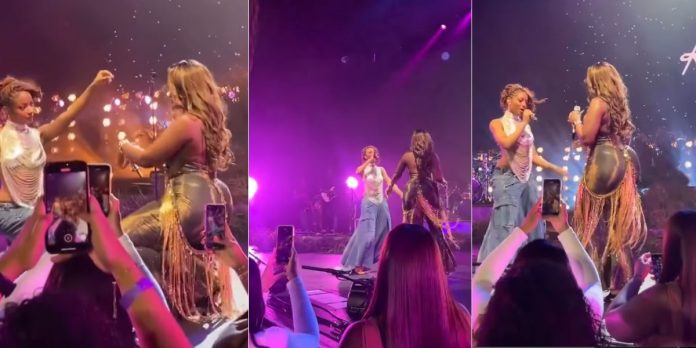 Beautiful Moment Tems Invites Ayra Starr On Stage ( Video)